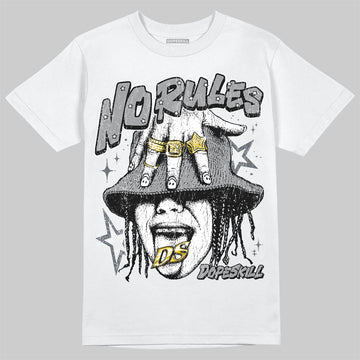 Jordan 5 Retro Wolf Grey (2026) DopeSkill T-Shirt No Rules Graphic Streetwear - White
