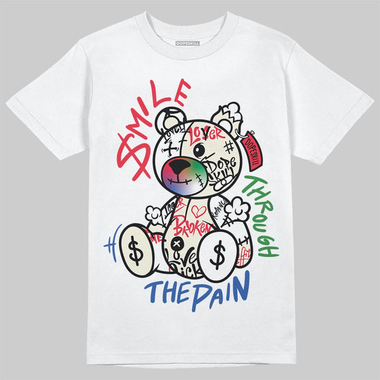 Jordan 11 City Pack “285” Atlanta DopeSkill T-Shirt Smile Through The Pain Graphic Streetwear - White