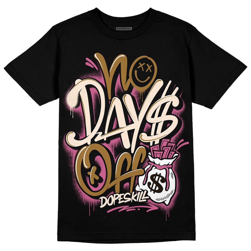 Dunk Low Just Do It “Bronzine/Playful Pink” DopeSkill T-Shirt No Days Off Graphic Streetwear - Black