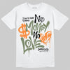 Jordan 4 Retro OG SP Undefeated (2025) DopeSkill T-Shirt No Money No Love Typo Graphic Streetwear - White