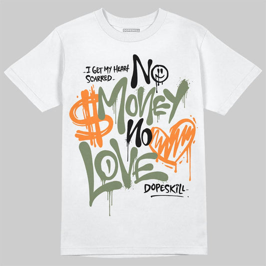 Jordan 4 Retro OG SP Undefeated (2025) DopeSkill T-Shirt No Money No Love Typo Graphic Streetwear - White