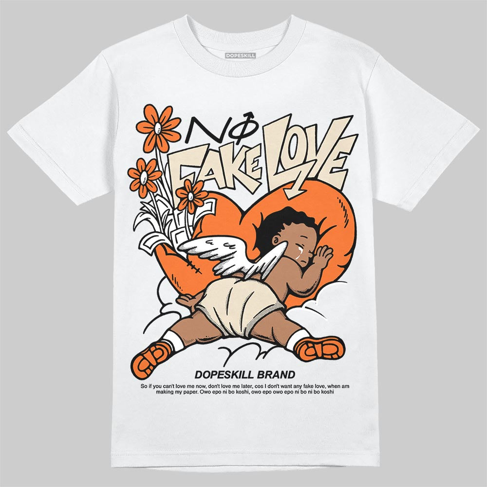 Jordan 3 “Starfish” DopeSkill T-Shirt No Fake Love Graphic Streetwear - White