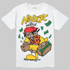 Yellow Sneakers DopeSkill T-Shirt No Luck, All Hustle Graphic Streetwear - White