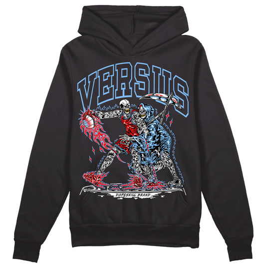 Jordan 9 Powder Blue DopeSkill Hoodie Sweatshirt VERSUS Graphic Streetwear - Black