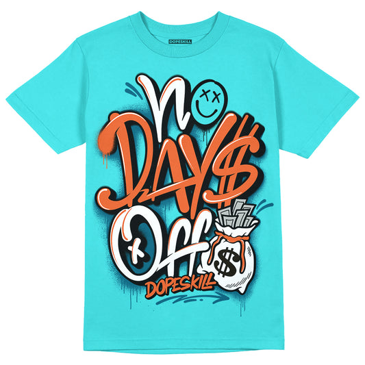 Dunk Low “Miami Dolphins” DopeSkill Tahiti Blue T-shirt No Days Off Graphic Streetwear 