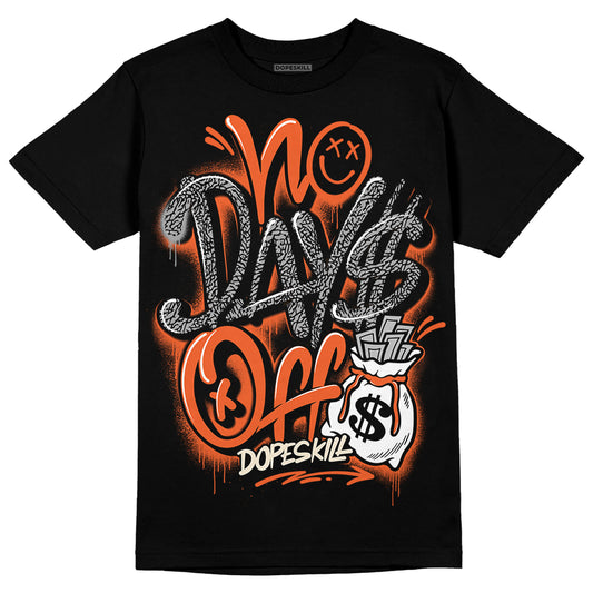 Jordan 3 Georgia Peach DopeSkill T-Shirt No Days Off Graphic Streetwear - Black