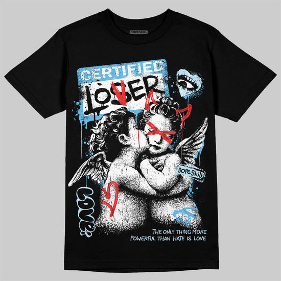 Jordan 11 Retro Legend Blue DopeSkill T-Shirt Certified Lover Graphic Streetwear - Black