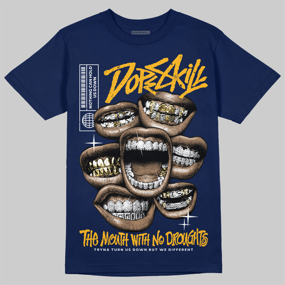 Jordan 4 Retro ‘Dunk From Above’ DopeSkill T-Shirt The Mouth With No Droughts Graphic Streetwear - Navy