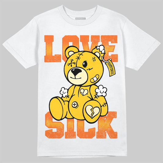 Yellow Sneakers DopeSkill T-Shirt Love Sick Graphic Streetwear - White