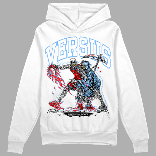 Jordan 9 Powder Blue DopeSkill Hoodie Sweatshirt VERSUS Graphic Streetwear - White