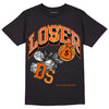 Jordan 12 Retro Brilliant Orange DopeSkill T-Shirt Loser Lover Graphic Streetwear - Black