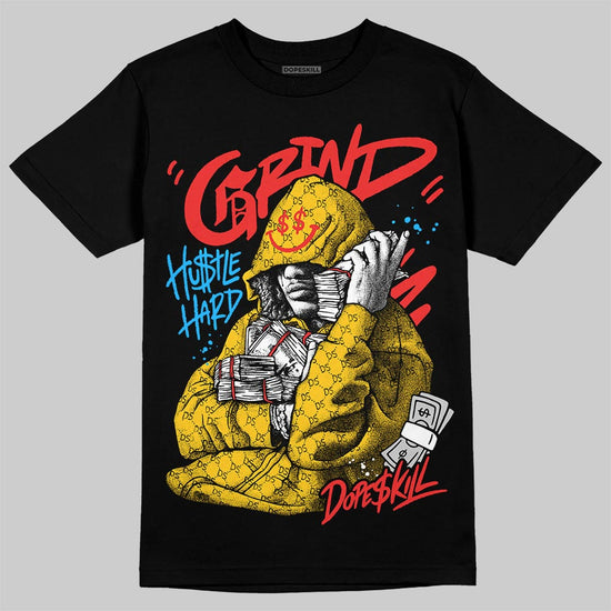 Yellow Sneakers DopeSkill T-Shirt Grind Pray Graphic Streetwear - Black