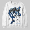 Jordan 12 “Blueberry” DopeSkill Sweatshirt Nevermind Graphic Streetwear - White