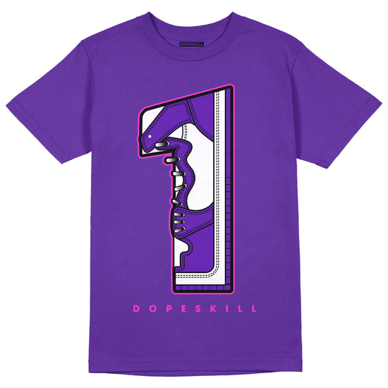 Dunk Low Championship Court Purple DopeSkill Purple T-shirt No.1 Graphic Streetwear