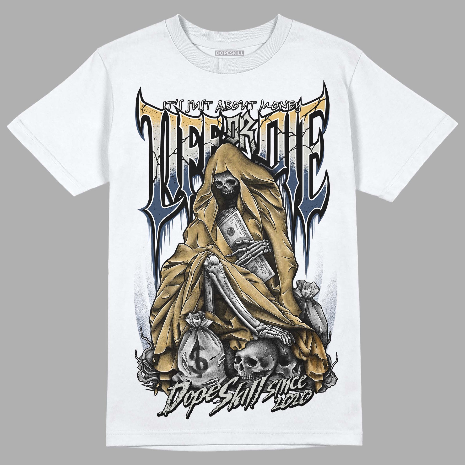 A Ma Maniere x Jordan 5 Dawn “Photon Dust” DopeSkill T-Shirt Life or Die Graphic Streetwear - White