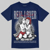 Jordan 12 Retro French Blue (2025) DopeSkill T-Shirt Real Lover Graphic Streetwear - navy