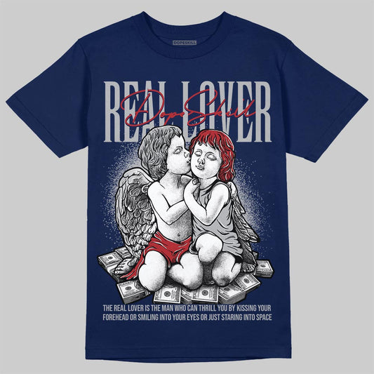 Jordan 12 Retro French Blue (2025) DopeSkill T-Shirt Real Lover Graphic Streetwear - navy