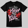 Awake NY x Air Jordan 5 Arctic Pink DopeSkill T-Shirt No Money No Love Typo Graphic Streetwear - Black
