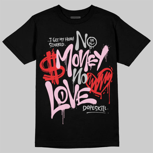 Awake NY x Air Jordan 5 Arctic Pink DopeSkill T-Shirt No Money No Love Typo Graphic Streetwear - Black