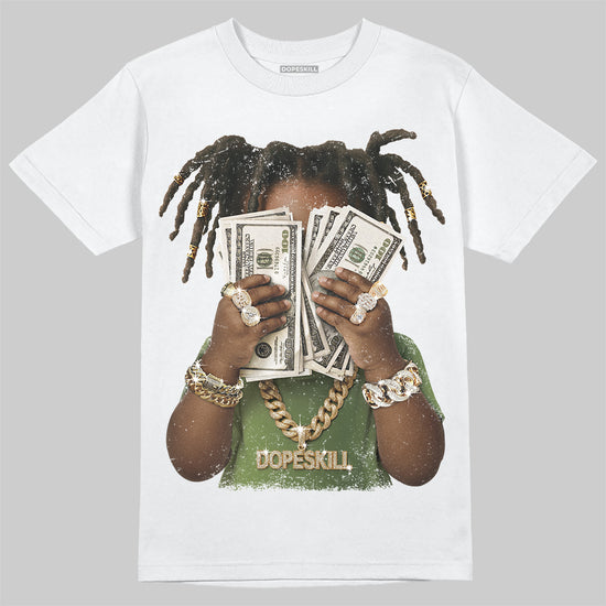 Foamposite Pro 'Pine Green' DopeSkill T-Shirt Rich Youth Graphic Streetwear - White