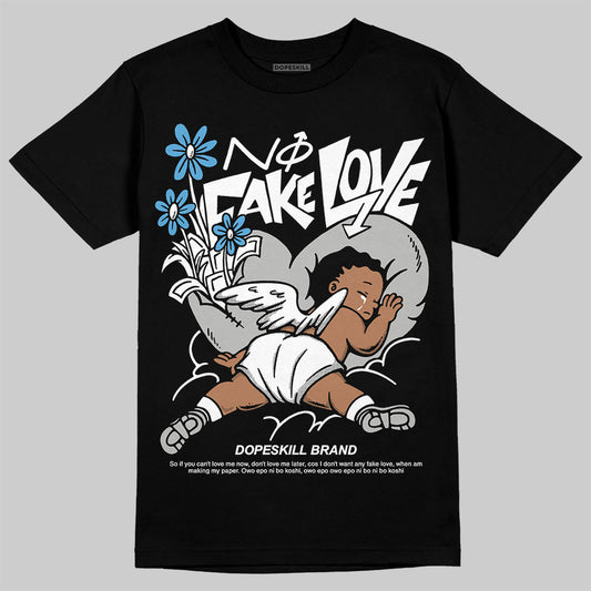 Jordan 10 OG “Steel” DopeSkill T-Shirt No Fake Love Graphic Streetwear - Black