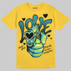 Yellow Sneakers DopeSkill T-Shirt Love Shot Graphic Streetwear - Gold