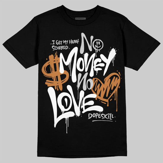 Jordan 14 Golf "US Open" DopeSkill T-Shirt No Money No Love Typo Graphic Streetwear - Black