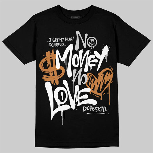 Jordan 14 Golf "US Open" DopeSkill T-Shirt No Money No Love Typo Graphic Streetwear - Black