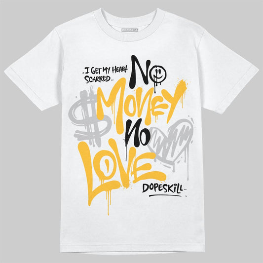 Jordan 5 'Tokyo' DopeSkill T-Shirt No Money No Love Typo Graphic Streetwear - White