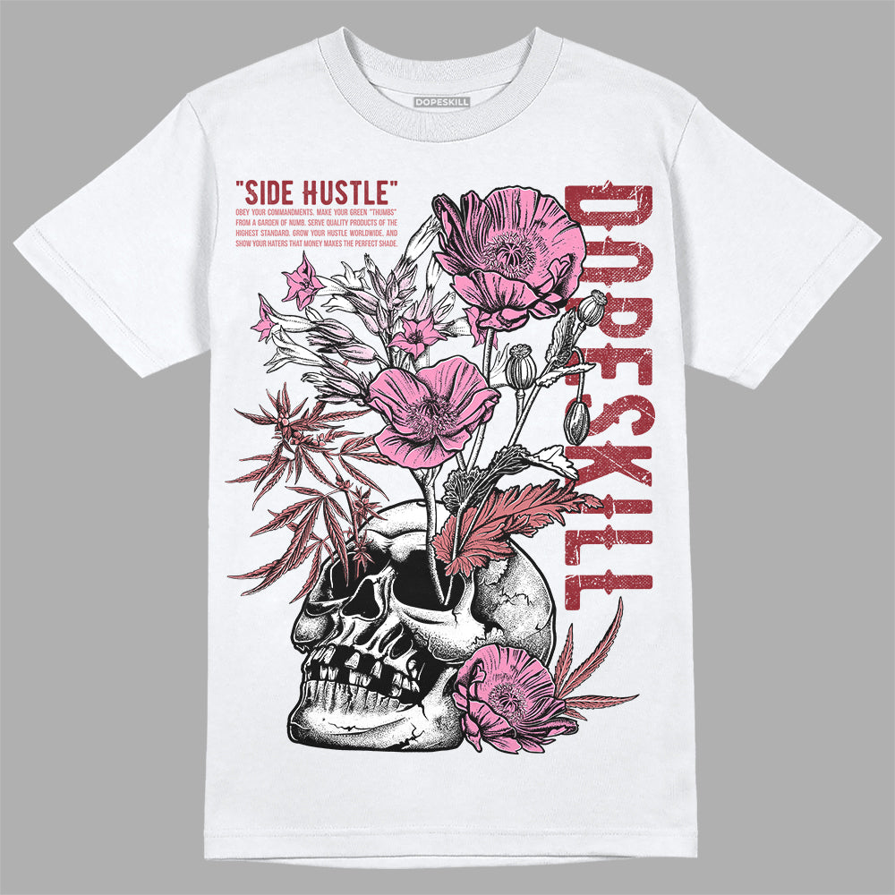 Valentine's Day Collection DopeSkill T-Shirt Side Hustle Graphic Streetwear - White