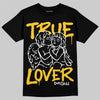 Yellow Sneakers DopeSkill T-Shirt True Lover Graphic Streetwear - Black