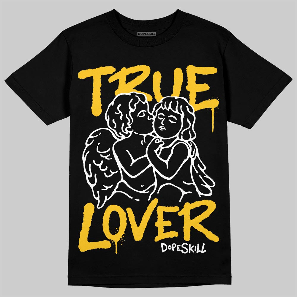 Yellow Sneakers DopeSkill T-Shirt True Lover Graphic Streetwear - Black