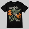 Jordan 4 Retro OG SP Undefeated (2025) DopeSkill T-Shirt No Money No Love Typo Graphic Streetwear - Black