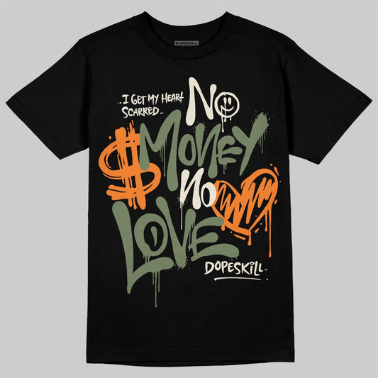 Jordan 4 Retro OG SP Undefeated (2025) DopeSkill T-Shirt No Money No Love Typo Graphic Streetwear - Black