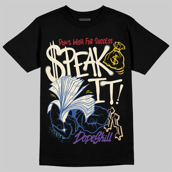 Jordan 17 Retro Low SP Infinite Archives DopeSkill T-Shirt Speak It Graphic Streetwear - Black