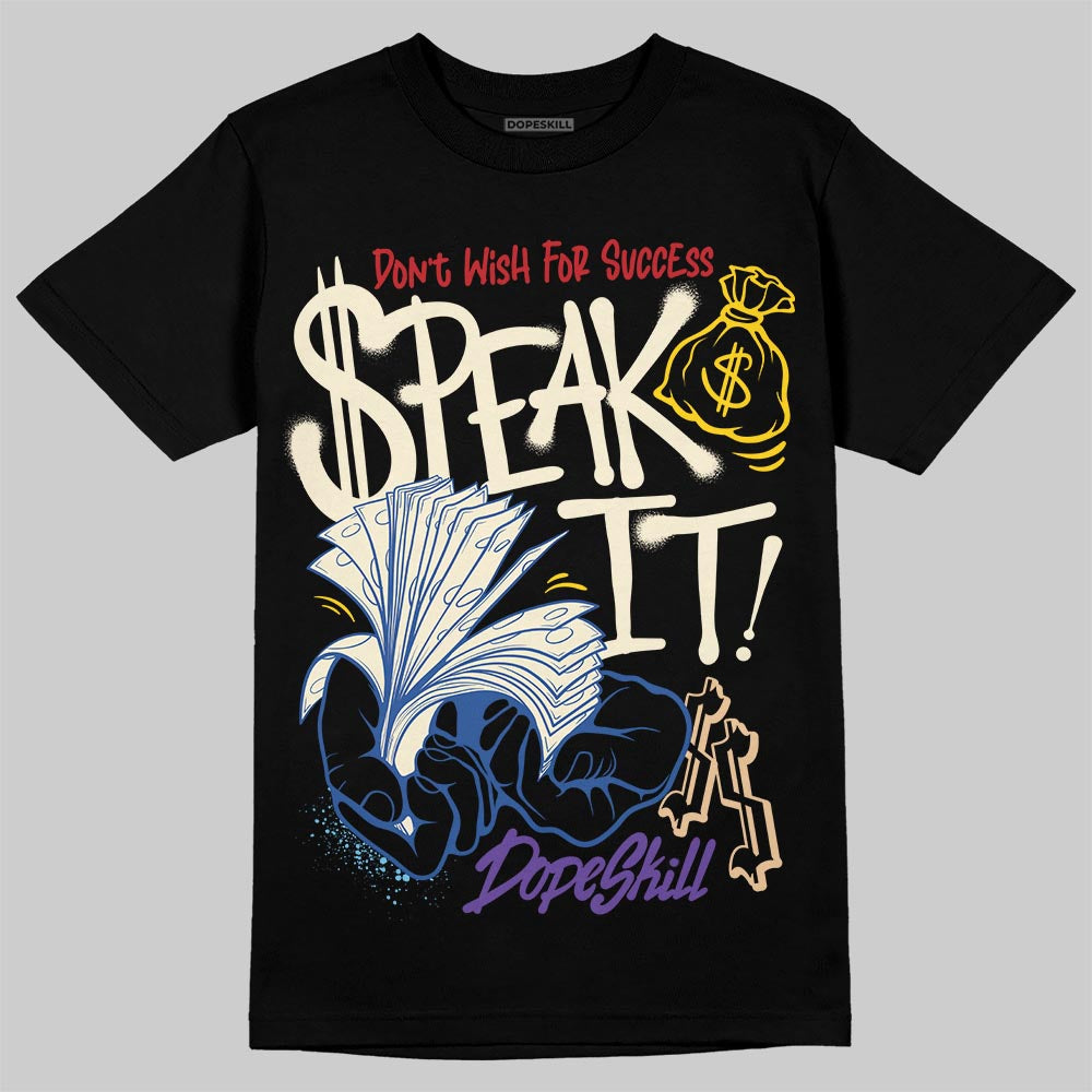 Jordan 17 Retro Low SP Infinite Archives DopeSkill T-Shirt Speak It Graphic Streetwear - Black