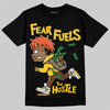 Yellow Sneakers DopeSkill T-Shirt Fear Fuels The Hustle Graphic Streetwear - Black