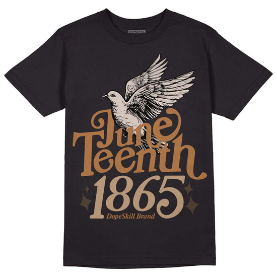 Jordan 3 Retro Palomino DopeSkill T-Shirt Juneteenth 1865 Graphic Streetwear - Black