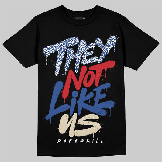 Jordan Spizike Low “Storm Blue” DopeSkill T-Shirt They Not Like Us Graphic Streetwear - Black