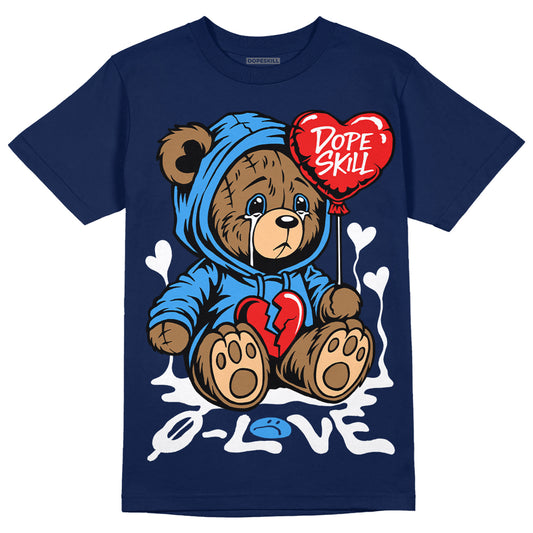 Jordan 3 "Midnight Navy" DopeSkill Navy T-Shirt Broken Bear Graphic Streetwear