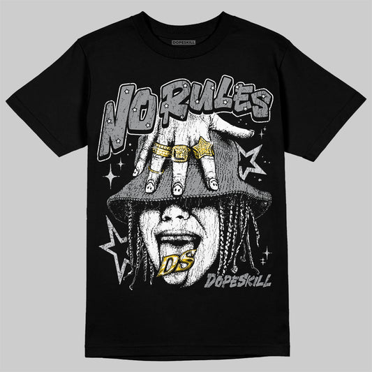 Jordan 5 Retro Wolf Grey (2026) DopeSkill T-Shirt No Rules Graphic Streetwear - Black