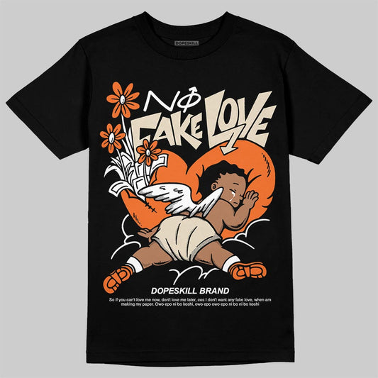Jordan 3 “Starfish” DopeSkill T-Shirt No Fake Love Graphic Streetwear - Black