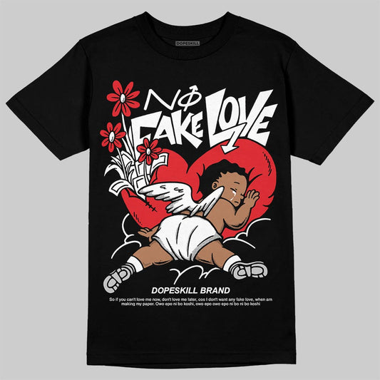 Air Foamposite One 'Triple White' DopeSkill T-Shirt No Fake Love Graphic Streetwear - Black