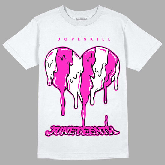 Dunk Low GS “Active Fuchsia” DopeSkill T-Shirt Juneteenth Heart Graphic Streetwear - White