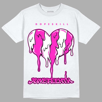 Dunk Low GS “Active Fuchsia” DopeSkill T-Shirt Juneteenth Heart Graphic Streetwear - White