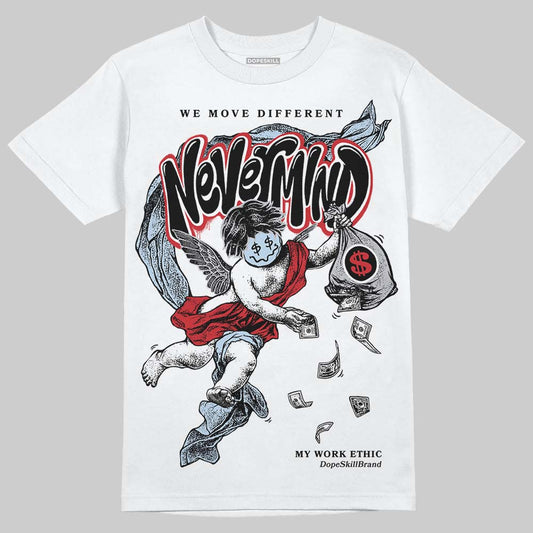 Jordan 5 Retro OG Black Metallic Reimagined DopeSkill T-Shirt Nevermind Graphic Streetwear - White