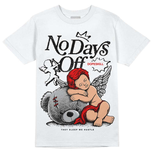 Jordan 1 Low OG “Shadow” DopeSkill T-Shirt New No Days Off Graphic Streetwear - White