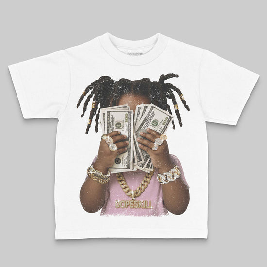 Jordan 12 GS “Pearl Pink” DopeSkill Toddler Kids T-shirt Rich Youth Graphic Streetwear - White