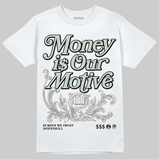 Jordan 1 Retro Low OG Year of the Snake (2025) DopeSkill T-Shirt Money Is Our Motive Typo Graphic Streetwear - White