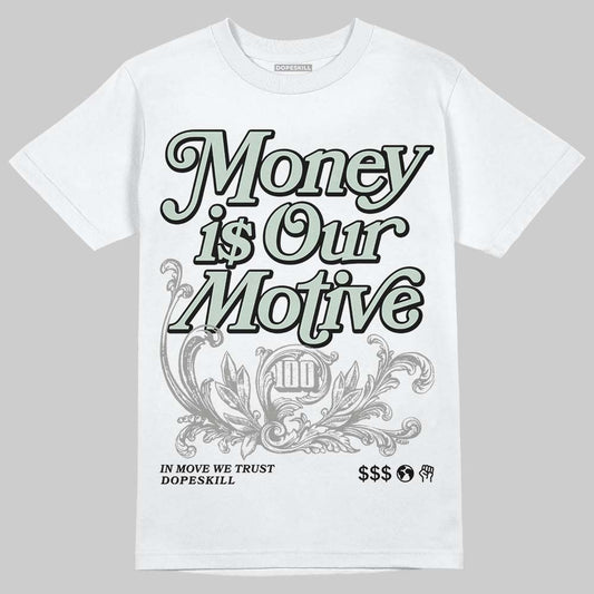 Jordan 1 Retro Low OG Year of the Snake (2025) DopeSkill T-Shirt Money Is Our Motive Typo Graphic Streetwear - White